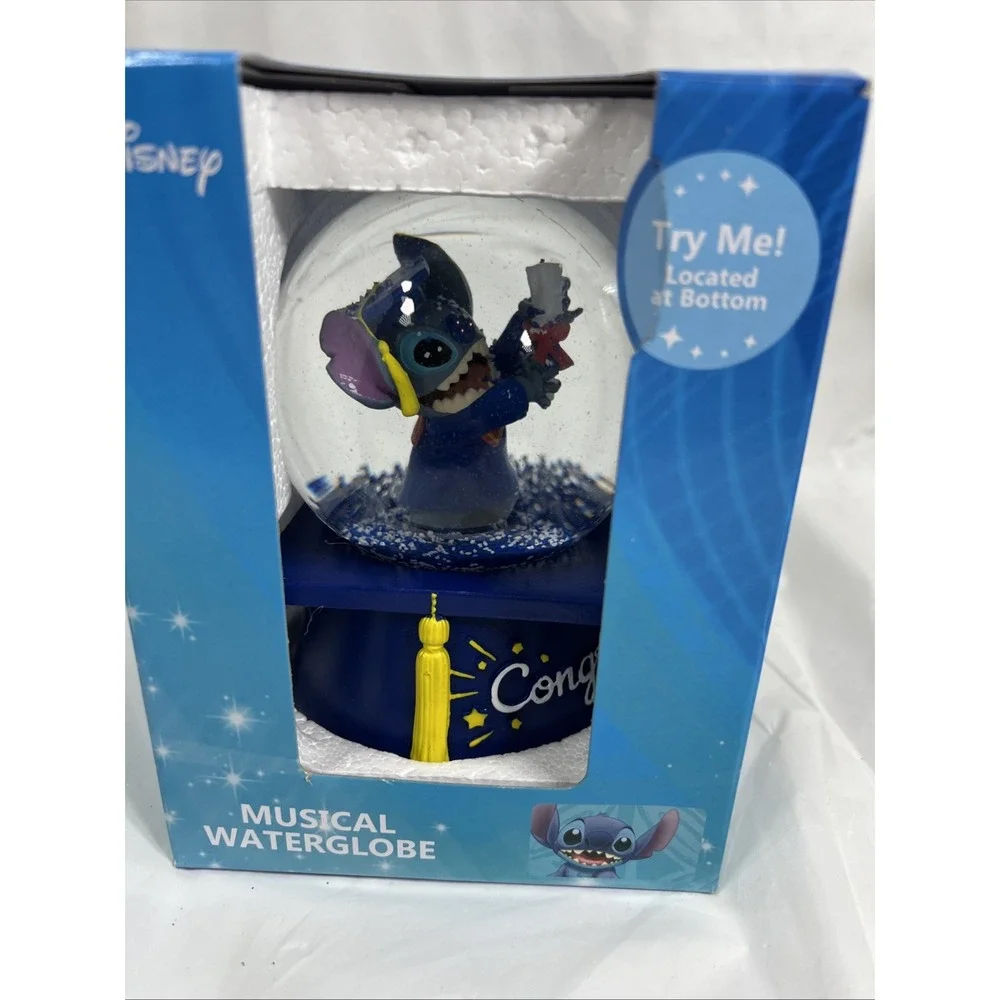 2025 DISNEY STITCH MUSICAL WATERGLOBE GRADUATION 